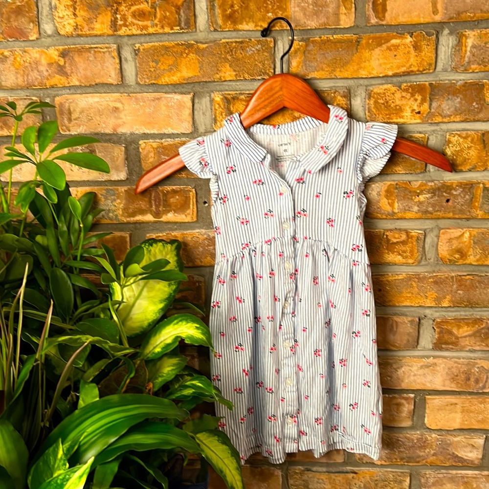 CARTER’S TODDLER GIRL 4T BUTTON-DOWN DRESS. EXCELLENT CONDITION.